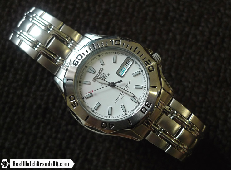 Seiko 5 SNK027K White 'Seamaster' Watch 