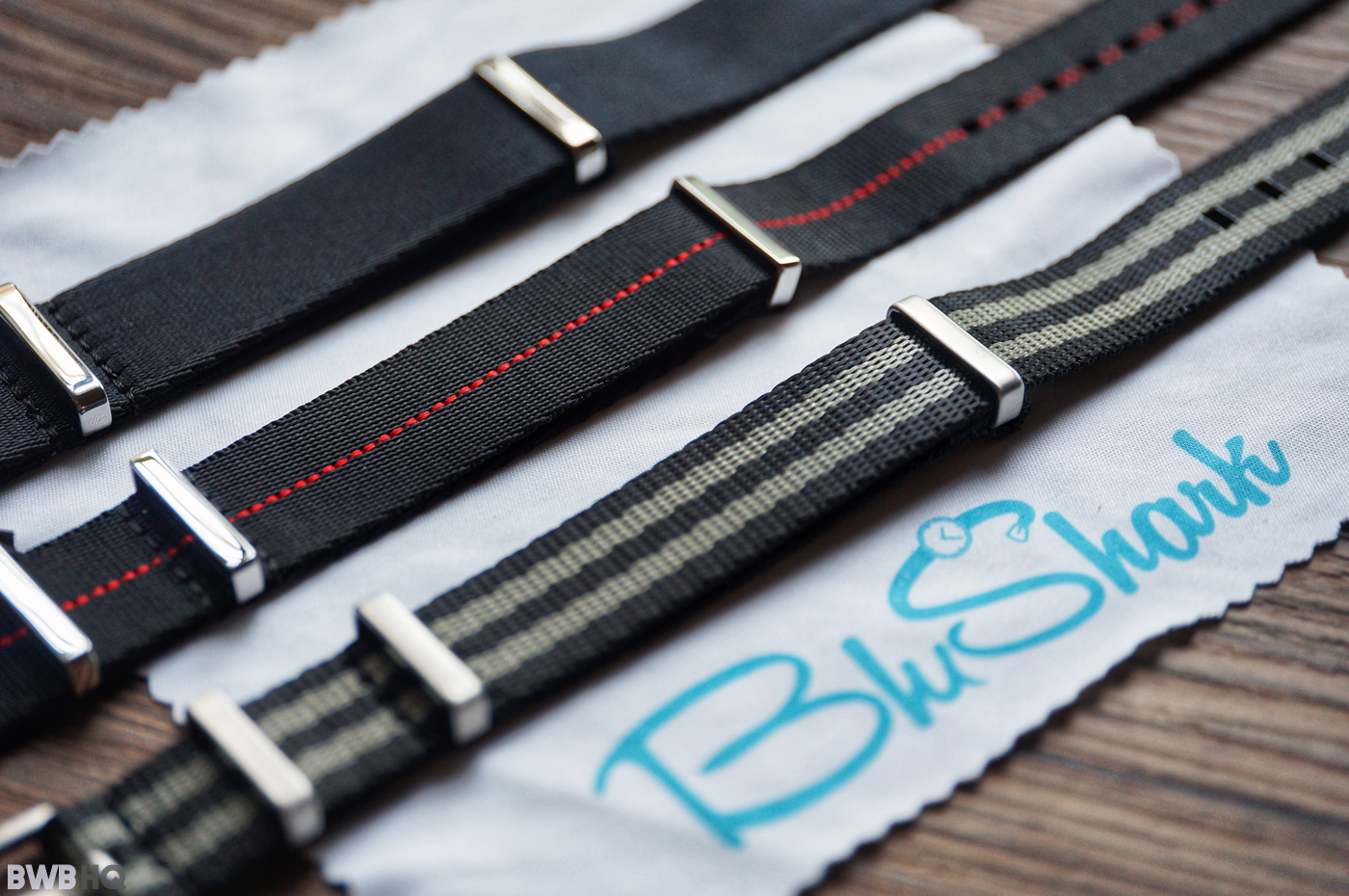 BluShark Nylon Seatbelt NATO Strap 2