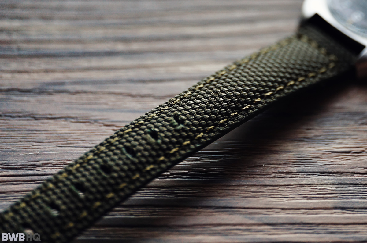Crown & Buckle Phalanx Olive Green Canvas Strap 5